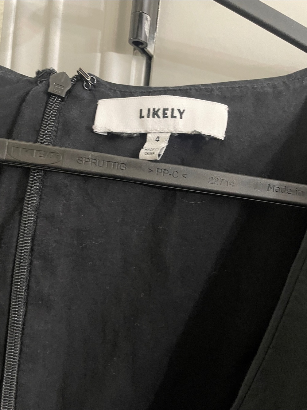 Likely- Black Puff-Sleeve Tiered Dress - Picture 2 of 3